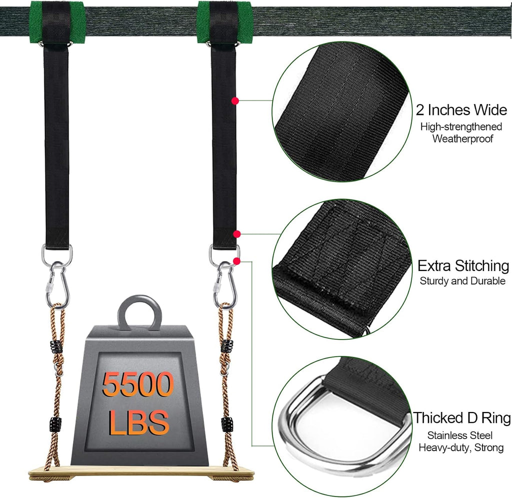 Adjustable Tree Swing Straps Kit