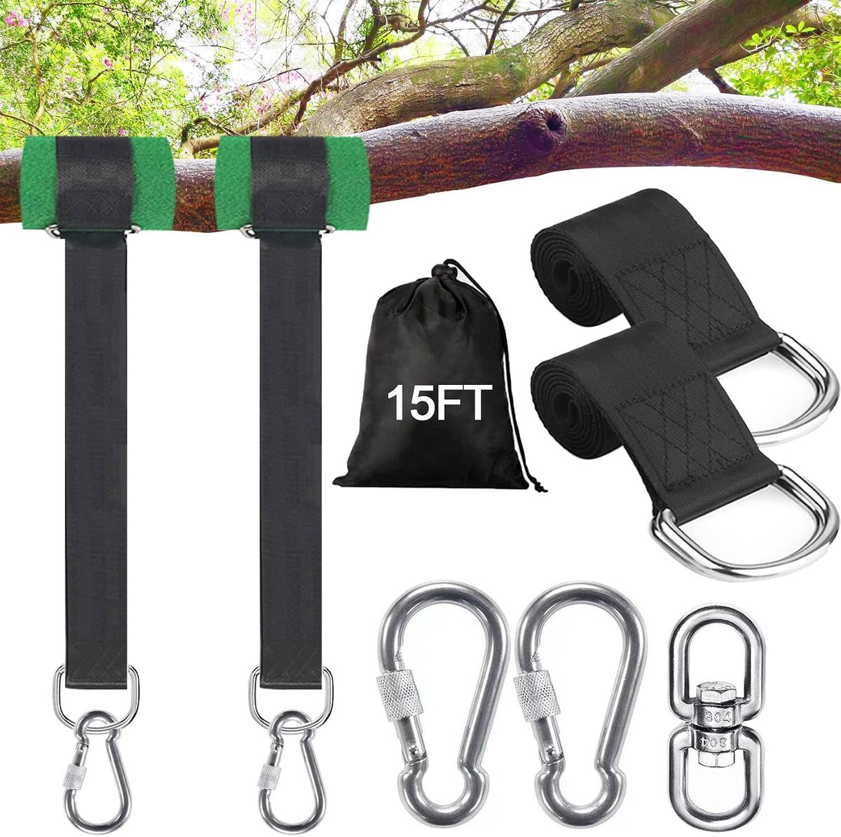 Adjustable Tree Swing Straps Kit