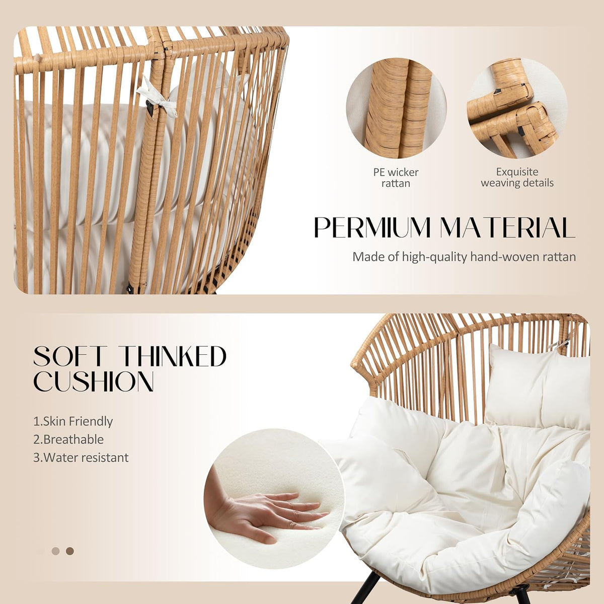 Egg Chair Wicker Outdoor Chairs