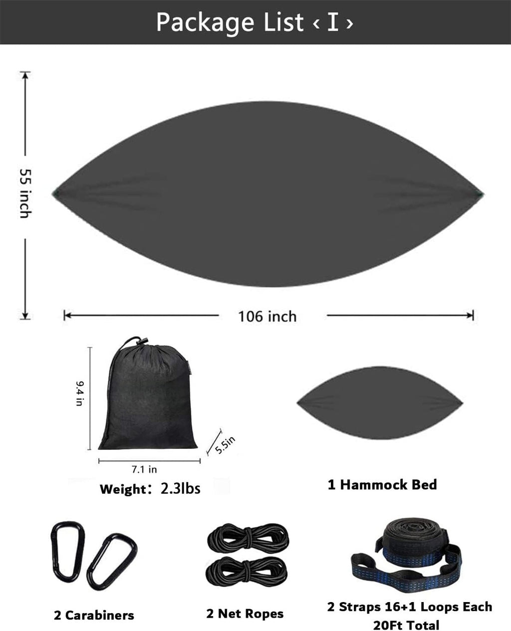 Double Camping Hammock Bundle