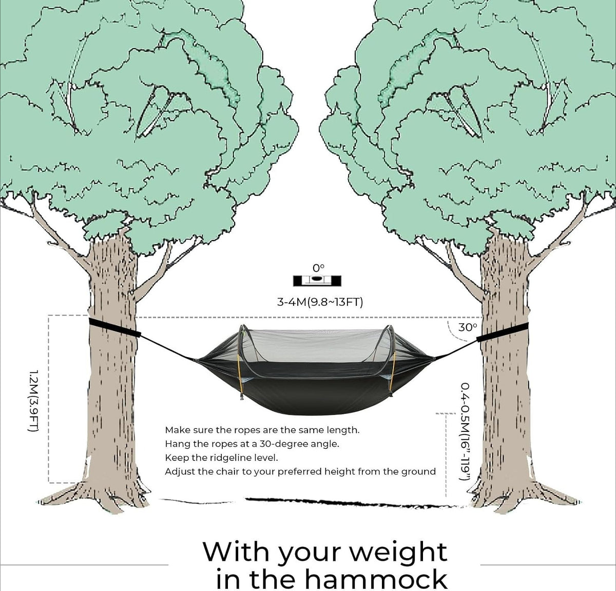 3‑in‑1 Camping Hammock Tent